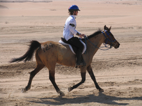 Meg and Toady, totting the long loop